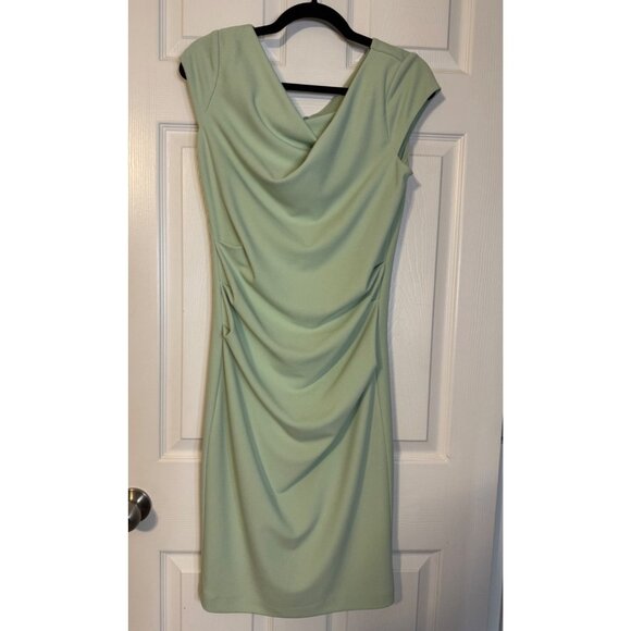 WHBM Dress 6 Light Mint Green Sheath Cap Sleeve Washable Career Church - Picture 7 of 12